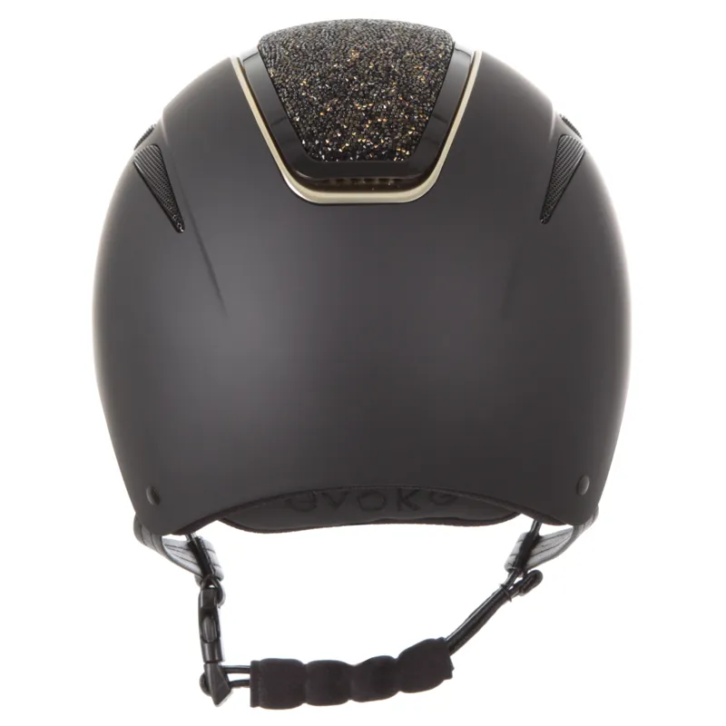 Callisto Classic Peak Black/Gold Crystal Riding Helmet-3